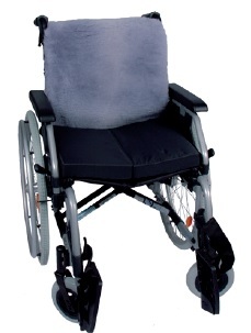 Rollstuhlsitzauflage / Rollstuhlrückenfell